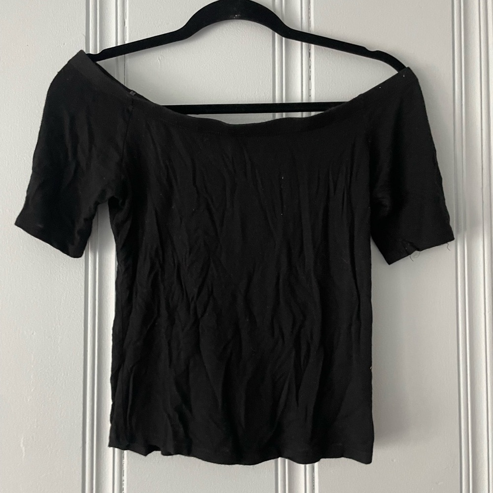 Black Off-Shoulder Women's Top